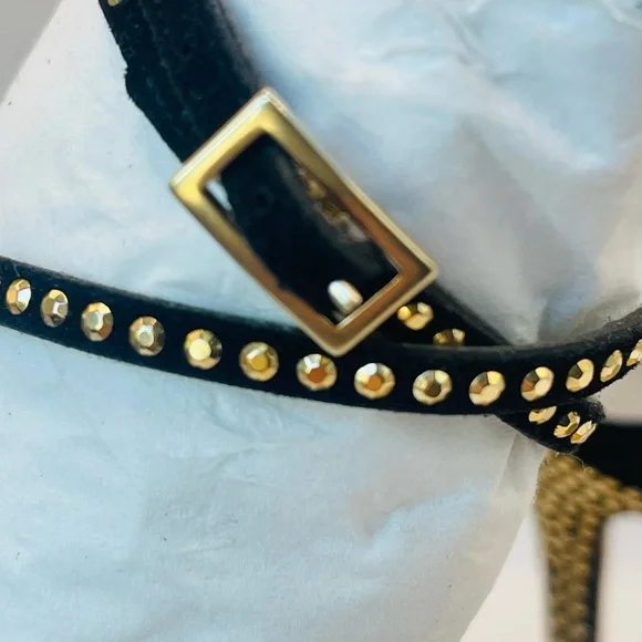 Jimmy Choo Size 8 Black & Gold heels - Picture 2 of 16